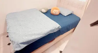 Cama o camas de una habitación en Habitación privada en apartamento compartido