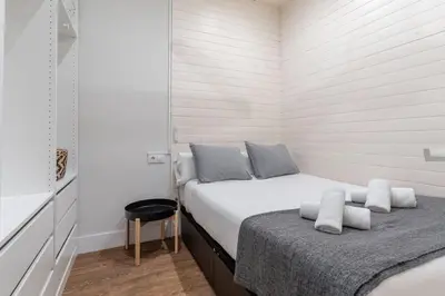 Cama o camas de una habitación en Cozy renovated -1BD 1BATH -Antón Martín