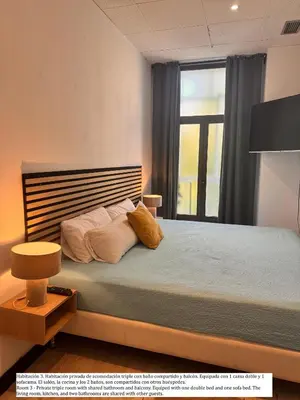 Cama o camas de una habitación en Plaza Opera Home
