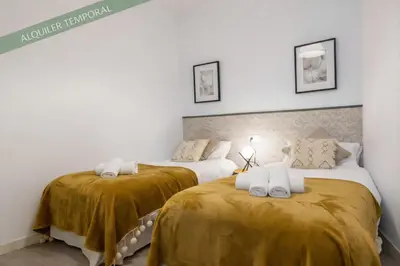 Cama o camas de una habitación en AH - Atocha Loft con encanto - Diseño y localización top