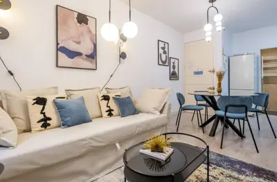 Zona de estar de AH - Atocha Loft con encanto - Diseño y localización top