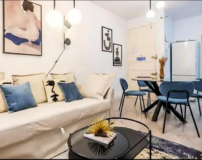 Zona de estar de AH - Atocha Loft con encanto - Diseño y localización top