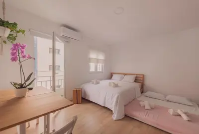 Cama o camas de una habitación en Wood 3