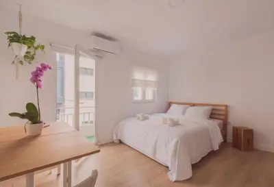 Cama o camas de una habitación en Wood 3