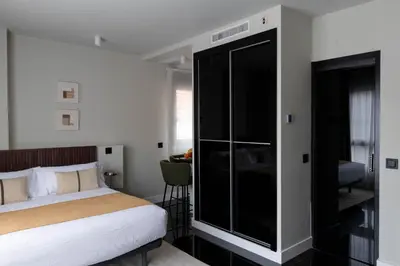 Cama o camas de una habitación en My Suite Madrid