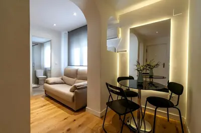 Zona de estar de CB10 - Stylish Modern Apartment- 5-minute walk to Gran Vía