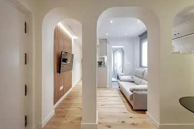 Zona de estar de CB10 - Stylish Modern Apartment- 5-minute walk to Gran Vía