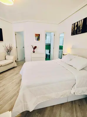 Cama o camas de una habitación en MADRID CENTRO apartamento en GRAN VÍA - CALLAO - SOL