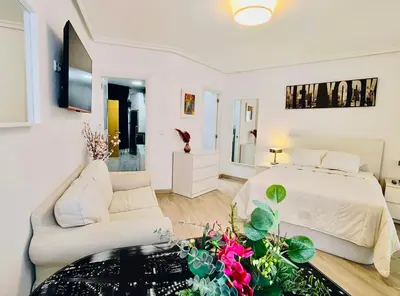 Cama o camas de una habitación en MADRID CENTRO apartamento en GRAN VÍA - CALLAO - SOL
