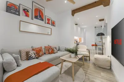 Zona de estar de 3min Walk - Retiro & Atocha - Luxury District and Desk