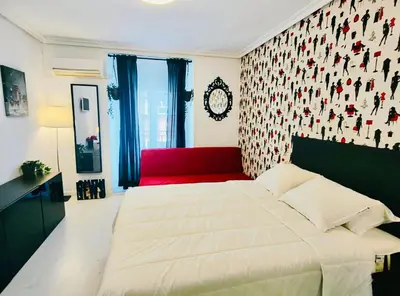 Cama o camas de una habitación en En PLENO CENTRO - Especial para GRUPOS o FAMILIAS - GRAN VÍA - CALLAO - SOL - PLAZA ESPAÑA