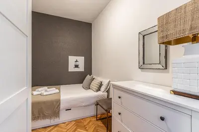 Cama o camas de una habitación en Waou Madrid Centro V - Alquiler Corta Duración