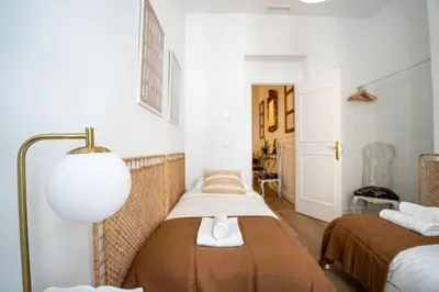 Cama o camas de una habitación en Luxury Malasaña by Hogar 4