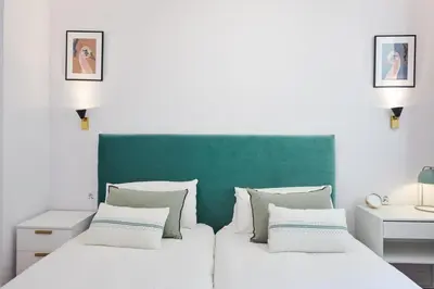 Cama o camas de una habitación en Apartamento III Alcalá-Retiro. Ideal parejas