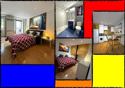Cama o camas de una habitación en CARRETAS Puerta del SOL TPH