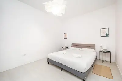 Cama o camas de una habitación en Apartment in La Latina
