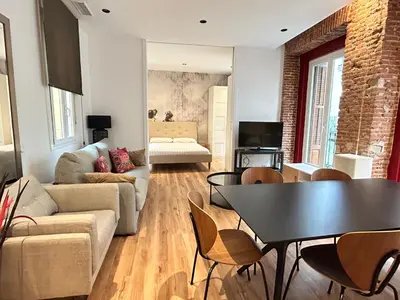 Zona de estar de Large 2 Bedroom near Gran Via