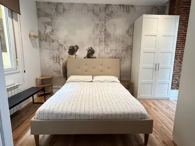 Cama o camas de una habitación en Large 2 Bedroom near Gran Via