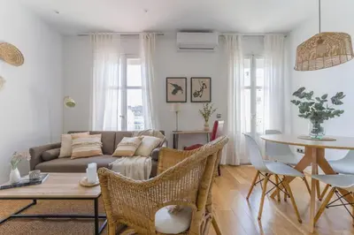 Zona de estar de Stunning Stylish - 2BD 1BT - Chamberí