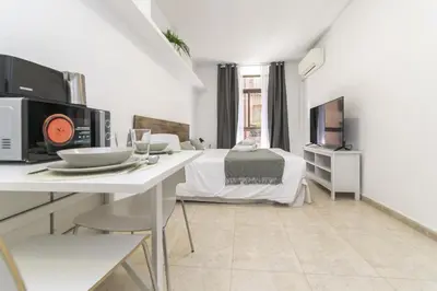 Una televisión o centro de entretenimiento en Classy IV - Ferga Suites