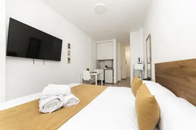 Una televisión o centro de entretenimiento en Classy VIII - Ferga Suites