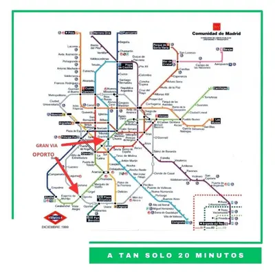 Plano de Acogedor piso climatizado cerca del Metro Oporto