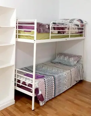Cama o camas de una habitación en Estancia Aaron Vallecas