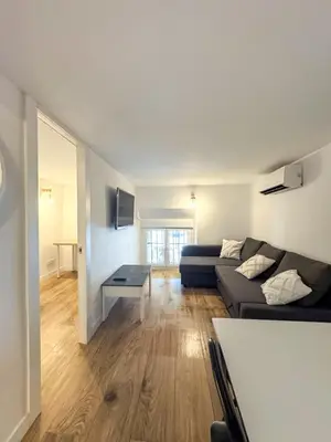 Una televisión o centro de entretenimiento en Plaza Mayor Suites 1