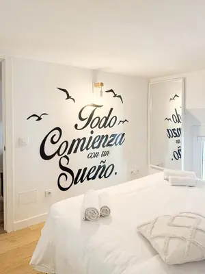 Cama o camas de una habitación en Plaza Mayor Suites 1