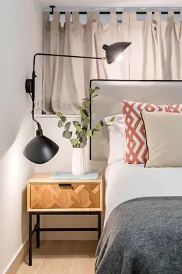 Cama o camas de una habitación en Apartamentos modernos en Atocha