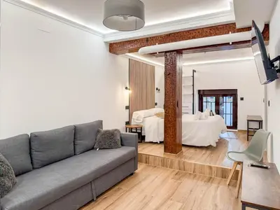 Zona de estar de Ciudad Rodrigo Suites