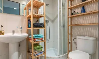 Un baño de Apartamento con patio privado en Puerta de Toledo