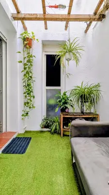 Jardín al aire libre en Apartamento con patio privado en Puerta de Toledo