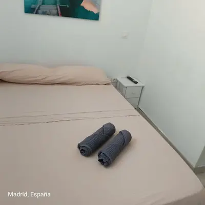 Cama o camas de una habitación en Hospedaje La Campana