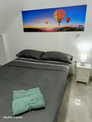 Cama o camas de una habitación en Hospedaje La Campana