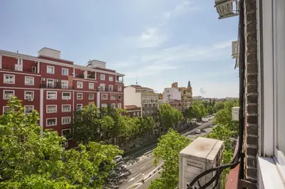 Vista general de Madrid o vista desde el apartamento