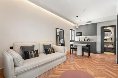 Zona de estar de Pacifico Suites near Retiro