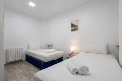 Cama o camas de una habitación en Beautiful duplex in Tetuan - Jaen