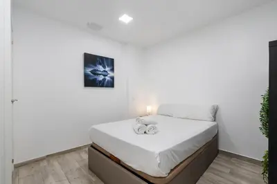 Cama o camas de una habitación en Beautiful duplex in Tetuan - Jaen