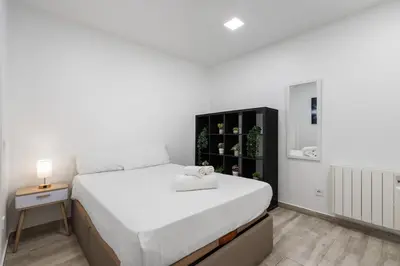 Cama o camas de una habitación en Beautiful duplex in Tetuan - Jaen