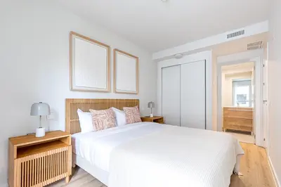 Cama o camas de una habitación en Caterina Madrid Rio