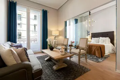 Zona de estar de My City Home- Lujoso Apartamento en Sol