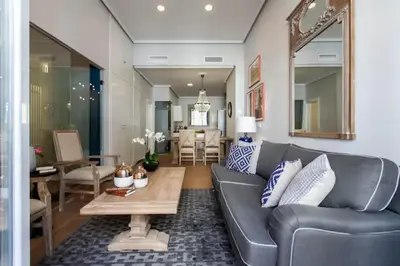 Zona de estar de My City Home- Lujoso Apartamento en Sol