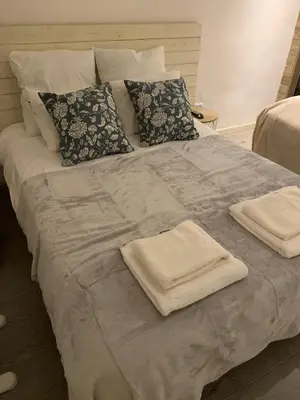 Cama o camas de una habitación en Cruz1625Madrid