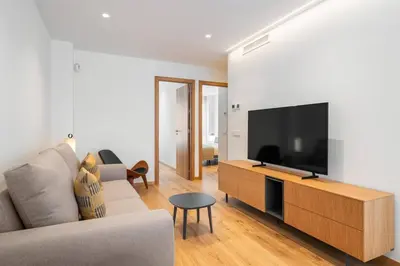 Una televisión o centro de entretenimiento en Elegance & comfort in Chamberi - 3A