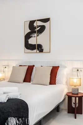 Cama o camas de una habitación en Waou Urban Home Salamanca VI