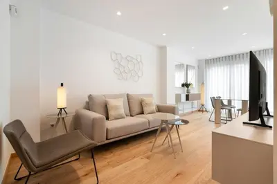 Una televisión o centro de entretenimiento en Elegance & comfort in Chamberi- 4C