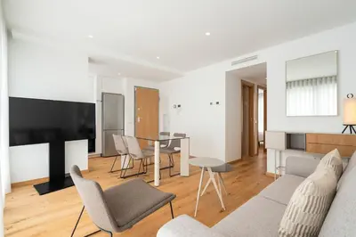 Zona de estar de Stunning penthouse in Chamberi- Ático B