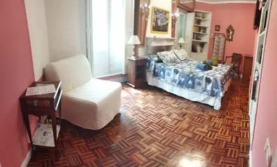 Cama o camas de una habitación en Habitaciones en Luisa