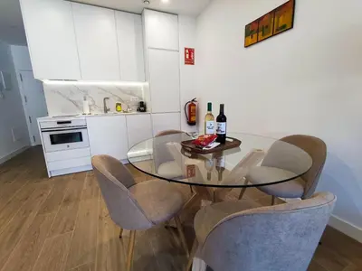Una cocina o zona de cocina en Apartamentos BONDELA